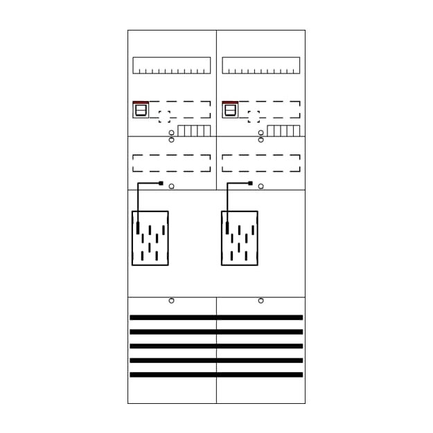 Striebel 2CPX054568R9999 Zählerkomplettfeld mit BKE-I 7 BF27L2R