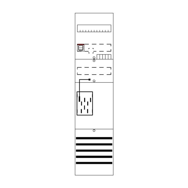 Striebel 2CPX054567R9999 Zählerkomplettfeld mit BKE-I 7 BF17L1R