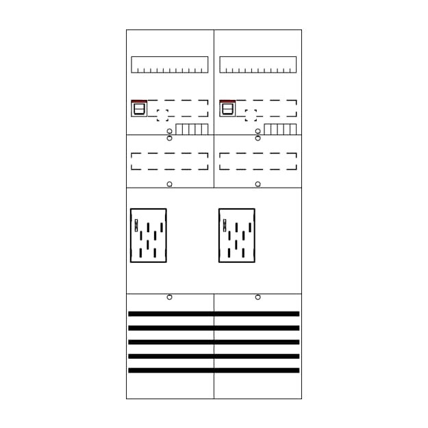Striebel 2CPX054566R9999 Zählerkomplettfeld mit BKE-I 7 BF27T2Q