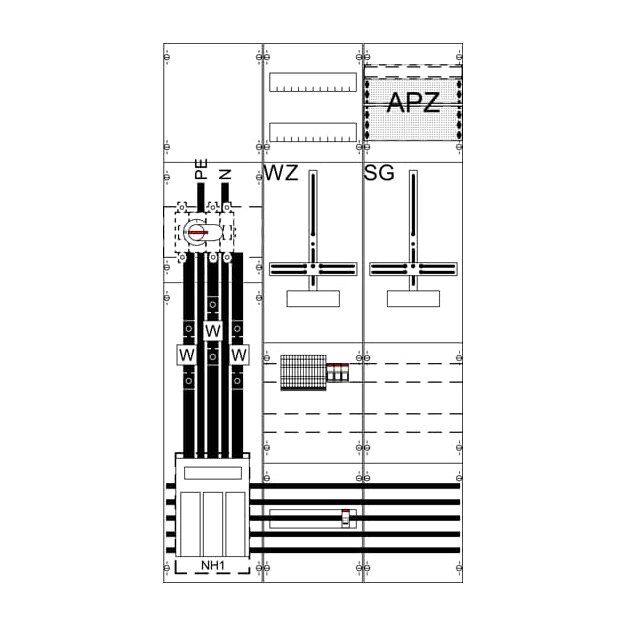 Striebel 2CPX056199R9999 Komplettfeld nach Westnetz in WF39KF1M