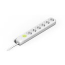 B-WARE Voxura M02-WS6-15 Mehrfachsteckdosenleiste 6-fach mit Kabel 1,5m und Schalter weiß