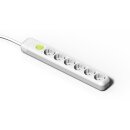 B-WARE Voxura M02-WS6-15 Mehrfachsteckdosenleiste 6-fach mit Kabel 1,5m und Schalter weiß