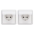 2x JUNG CD IP 44 Set Alpinweiß: CD1520BFKLWW SCHUKO...