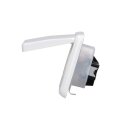 2x JUNG CD IP 44 Set Alpinweiß: CD1520BFKLWW SCHUKO Klappdeckelsteckdose + 551WU Dichtungsflansch IP44 + CD581WW Rahmen 1fach