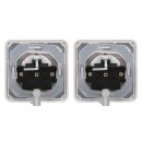 2x JUNG CD IP 44 Set Alpinweiß: CD1520BFKLWW SCHUKO Klappdeckelsteckdose + 551WU Dichtungsflansch IP44 + CD581WW Rahmen 1fach