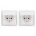 2x JUNG CD IP 44 Set Alpinweiß: CD1520BFKLWW SCHUKO Klappdeckelsteckdose + 551WU Dichtungsflansch IP44 + CD581WW Rahmen 1fach