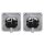 2x JUNG CD IP 44 Set Alpinweiß: CD1520BFKLWW SCHUKO Klappdeckelsteckdose + 551WU Dichtungsflansch IP44 + CD581WW Rahmen 1fach