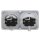 JUNG CD IP 44 Set Alpinweiß: 2x CD1520BFKLWW SCHUKO Klappdeckelsteckdose + 2x 551WU Dichtungsflansch IP44 + CD582WW Rahmen 2fach