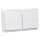 JUNG CD IP 44 Set Alpinweiß: 2x CD1520BFKLWW SCHUKO Klappdeckelsteckdose + 2x 551WU Dichtungsflansch IP44 + CD582WW Rahmen 2fach