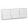 JUNG CD IP 44 Set Alpinweiß: 3x CD1520BFKLWW SCHUKO Klappdeckelsteckdose + 3x 551WU Dichtungsflansch IP44 + CD583WW Rahmen 3fach