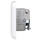 Jung Serie CD Komplett-Set Alpinweiß: Cat.6A iso-Anschlussdose UAE-Cat.6A iso-8 Up 0 + CD569-1UAWW Abdeckung f. IAE/UAE-Anschlussdose + CD581WW Rahmen 1fach