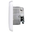 Jung Serie CD Komplett-Set Alpinweiß: Cat.6A iso-Anschlussdose UAE-Cat.6A iso-8/8 Up 0 + CD569-2UAWW Abdeckung f. IAE/UAE-Anschlussdose + CD581WW Rahmen 1fach