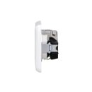 Jung Serie CD Komplett-Set Alpinweiß: Cat.6A iso-Anschlussdose UAE-Cat.6A iso-8 Up 0 + CD569-1UAWW Abdeckung + CD1520WW SCHUKO Steckdose + CD582WW Rahmen 2fach