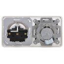 Jung Serie CD Komplett-Set Alpinweiß: Cat.6A iso-Anschlussdose UAE-Cat.6A iso-8 Up 0 + CD569-1UAWW Abdeckung + CD1520WW SCHUKO Steckdose + CD582WW Rahmen 2fach