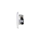Jung Serie CD Komplett-Set Alpinweiß: Cat.6A iso-Anschlussdose UAE-Cat.6A iso-8 Up 0 + CD569-1UAWW Abdeckung + 2x CD1520WW SCHUKO Steckdose + CD583WW Rahmen 3fach