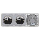 Jung Serie CD Komplett-Set Alpinweiß: Cat.6A iso-Anschlussdose UAE-Cat.6A iso-8 Up 0 + CD569-1UAWW Abdeckung + 2x CD1520WW SCHUKO Steckdose + CD583WW Rahmen 3fach