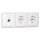 Jung Serie CD Komplett-Set Alpinweiß: Cat.6A iso-Anschlussdose UAE-Cat.6A iso-8 Up 0 + CD569-1UAWW Abdeckung + 2x CD1520WW SCHUKO Steckdose + CD583WW Rahmen 3fach