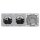 Jung Serie CD Komplett-Set Alpinweiß: Cat.6A iso-Anschlussdose UAE-Cat.6A iso-8 Up 0 + CD569-1UAWW Abdeckung + 2x CD1520WW SCHUKO Steckdose + CD583WW Rahmen 3fach