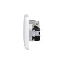 Jung Serie CD Komplett-Set Alpinweiß: Cat.6A iso-Anschlussdose UAE-Cat.6A iso-8/8 Up 0 + CD569-2UAWW Abdeckung + CD1520WW SCHUKO Steckdose + CD582WW Rahmen 2fach