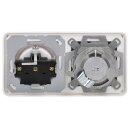 Jung Serie CD Komplett-Set Alpinweiß: Cat.6A iso-Anschlussdose UAE-Cat.6A iso-8/8 Up 0 + CD569-2UAWW Abdeckung + CD1520WW SCHUKO Steckdose + CD582WW Rahmen 2fach