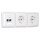 Jung Serie CD Komplett-Set Alpinweiß: Cat.6A iso-Anschlussdose UAE-Cat.6A iso-8/8 Up 0 + CD569-2UAWW Abdeckung + 2x CD1520WW SCHUKO Steckdose + CD583WW Rahmen 3fach