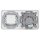 Jung Serie CD Komplett-Set Alpinweiß: Cat.6A iso-Anschlussdose UAE-Cat.6A iso-8 Up 0 + CD569-1UAWW Abdeckung + TAE-Anschlussdose TAE 3x6 + CD569TWW Abdeckung + CD582WW Rahmen 2fach