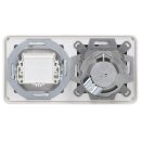 Jung Serie CD Komplett-Set Alpinweiß: Cat.6A iso-Anschlussdose UAE-Cat.6A iso-8/8 Up 0 + CD569-2UAWW Abdeckung + TAE-Anschlussdose 3x6 + CD569TWW Abdeckung + CD582WW Rahmen 2fach