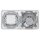 Jung Serie CD Komplett-Set Alpinweiß: Cat.6A iso-Anschlussdose UAE-Cat.6A iso-8/8 Up 0 + CD569-2UAWW Abdeckung + TAE-Anschlussdose 3x6 + CD569TWW Abdeckung + CD582WW Rahmen 2fach