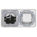 Jung Serie CD Komplett-Set Alpinweiß: TAE-Anschlussdose TAE 3x6 NFN Up 0 rw + CD569TWW Abdeckung + CD1520WW SCHUKO Steckdose + CD582WW Rahmen 2fach