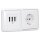 Jung Serie CD Komplett-Set Alpinweiß: TAE-Anschlussdose TAE 3x6 NFN Up 0 rw + CD569TWW Abdeckung + CD1520WW SCHUKO Steckdose + CD582WW Rahmen 2fach