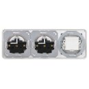 Jung Serie CD Komplett-Set Alpinweiß: TAE-Anschlussdose TAE 3x6 NFN Up 0 rw + CD569TWW Abdeckung + 2x CD1520WW SCHUKO Steckdose + CD583WW Rahmen 3fach