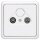 Jung Serie CD Komplett-Set Alpinweiß: Antennensteckdose 2f. EDU 04 F + CD561SATWW Abdeckung f. SAT-TV-Steckdose + CD581WW Rahmen 1fach