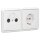Jung Serie CD Komplett-Set Alpinweiß: Antennensteckdose 2f. EDU 04 F + CD561SATWW Abdeckung + CD1520WW SCHUKO Steckdose + CD582WW Rahmen 2fach