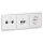 Jung Serie CD Komplett-Set Alpinweiß: Antennensteckdose 2f. EDU 04 F + CD561SATWW Abdeckung + Cat.6A iso-Anschlussdose + CD569-2UAWW Abdeckung + CD1520WW Steckdose + CD583WW Rahmen 3fach