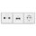 Jung Serie CD Komplett-Set Alpinweiß: Antennensteckdose 2f. EDU 04 F + CD561SATWW Abdeckung + Cat.6A iso-Anschlussdose + CD569-2UAWW Abdeckung + CD1520WW Steckdose + CD583WW Rahmen 3fach