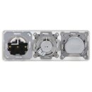 Jung Serie CD Komplett-Set Alpinweiß: Antennensteckdose EDA 302 F + CD561SATWW Abdeckung + Cat.6A iso-Anschlussdose + CD569-2UAWW Abdeckung + CD1520WW Steckdose + CD583WW Rahmen 3fach