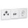 Jung Serie CD Komplett-Set Alpinweiß: Antennensteckdose EDA 302 F + CD561SATWW Abdeckung + Cat.6A iso-Anschlussdose + CD569-2UAWW Abdeckung + CD1520WW Steckdose + CD583WW Rahmen 3fach