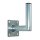Wisi MN09B Alu-Wandhalterung verchromt Mast-Ø 50 mm Wandabstand 500 mm