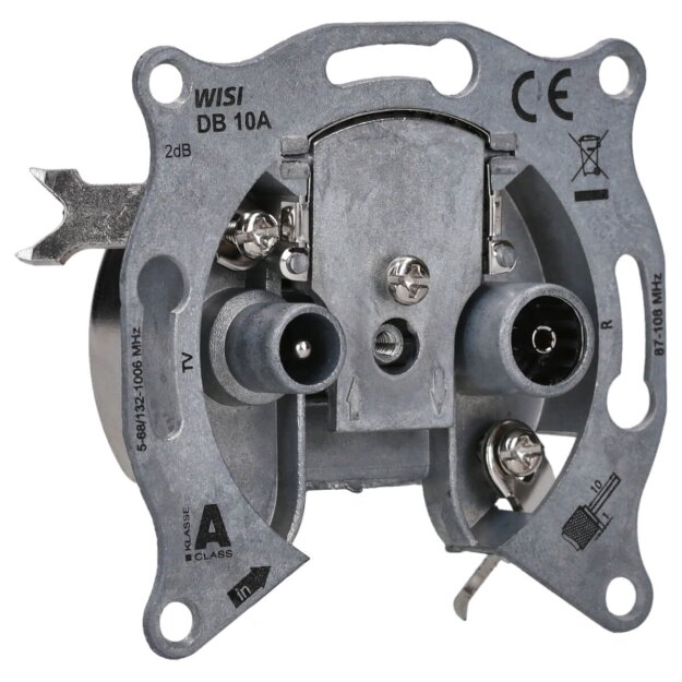 Wisi DB10A1006 TERR/BK-Antennendose 2-Loch Stichdose 5...1006 MHz