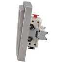 Jung Serie LS Komplett-Set Edelstahl: 506U Wippschalter Universal + ES2990 Wippe f. Schalter/Taster + ES2981 Rahmen 1fach