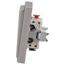 Jung Serie LS Komplett-Set Edelstahl: 505U Wippschalter Serien + ES2995 Wippe f. Serienschalter + ES2981 Rahmen 1fach