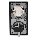 Jung Serie LS Komplett-Set Edelstahl: 506U Wippschalter Universal + ES2990 Wippe f. Schalter/Taster + ES1520 SCHUKO Steckdose + ES2982 Rahmen 2fach