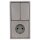 Jung Serie LS Komplett-Set Edelstahl: 505U Wippschalter Serien + ES2995 Wippe f. Serienschalter + ES1520 SCHUKO Steckdose + ES2982 Rahmen 2fach