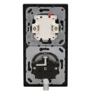 Jung Serie LS Komplett-Set Edelstahl: 506U Wippschalter Universal + ES2990 Wippe f. Schalter/Taster + ES1520KI SCHUKO Steckdose m. Berührungsschutz + ES2982 Rahmen 2fach