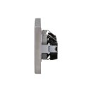 Jung Serie LS Komplett-Set Edelstahl: 2x ES1520 SCHUKO Steckdose + ES2982 Rahmen 2fach