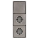 Jung Serie LS Komplett-Set Edelstahl: 506U Wippschalter...