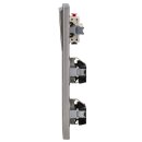 Jung Serie LS Komplett-Set Edelstahl: 506U Wippschalter Universal + ES2990 Wippe f. Schalter/Taster + 2x ES1520KI SCHUKO Steckdose m. Berührungsschutz + ES2983 Rahmen 3fach
