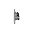 Jung Serie LS Komplett-Set Edelstahl: 3x ES1520 SCHUKO Steckdose + ES2983 Rahmen 3fach