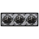 Jung Serie LS Komplett-Set Edelstahl: 3x ES1520 SCHUKO Steckdose + ES2983 Rahmen 3fach