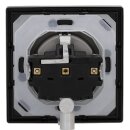 JUNG LS IP 44 Set Edelstahl: ES1520KL SCHUKO Steckdose m. Klappdeckel + 551WU Dichtungsflansch + ES2981 Rahmen 1fach